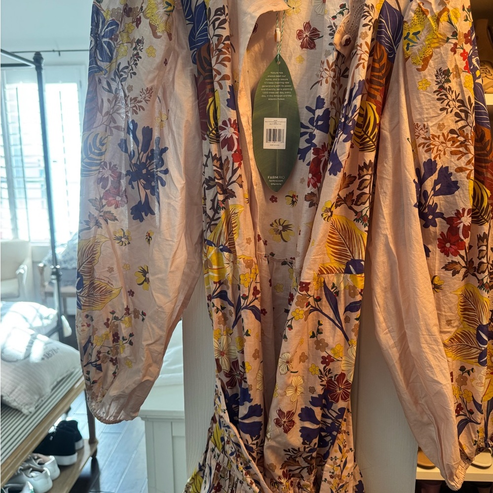 Farm Rio Beauty Bouquet Mini Dress brand new with tags size L